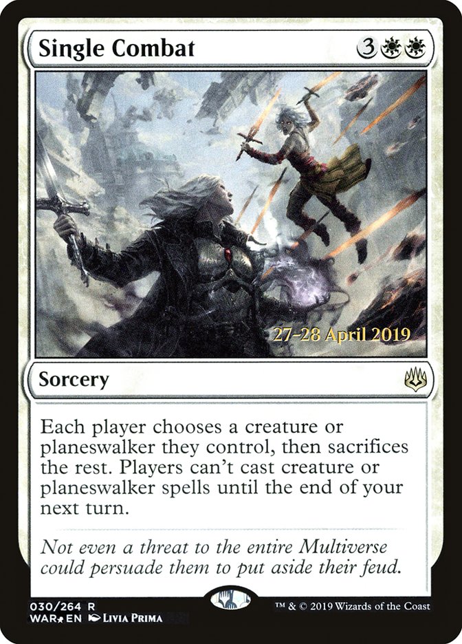 Single Combat [War of the Spark Prerelease Promos] MTG Single Magic: The Gathering | Red Claw Gaming
