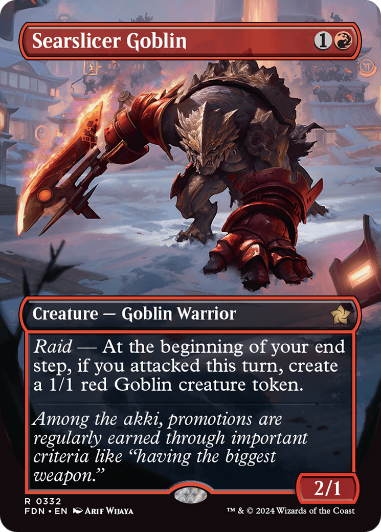 Searslicer Goblin (Borderless) [Foundations] MTG Single Magic: The Gathering | Red Claw Gaming