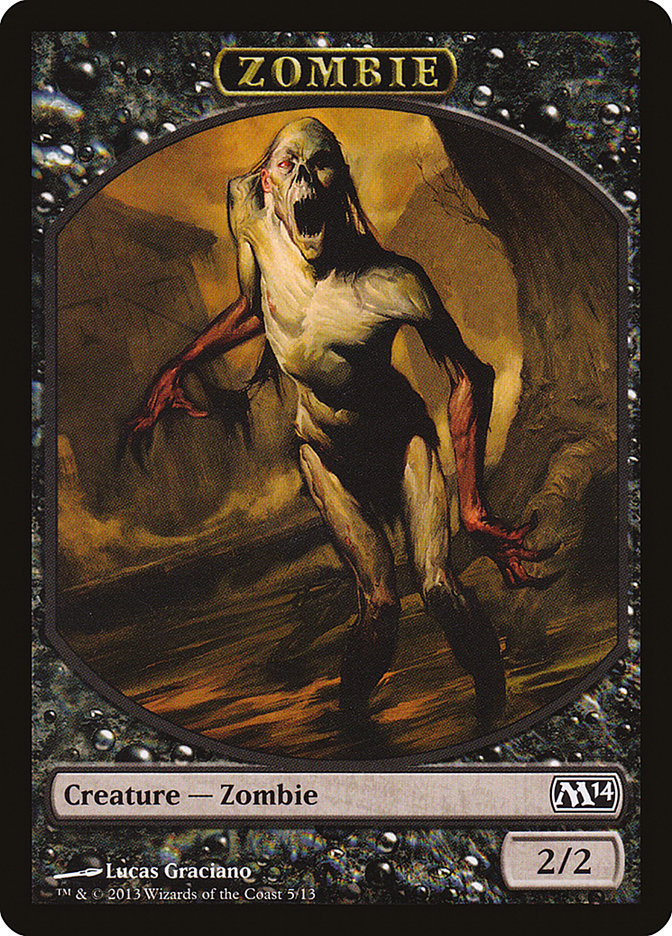 Zombie Token [Magic 2014 Tokens] MTG Single Magic: The Gathering | Red Claw Gaming