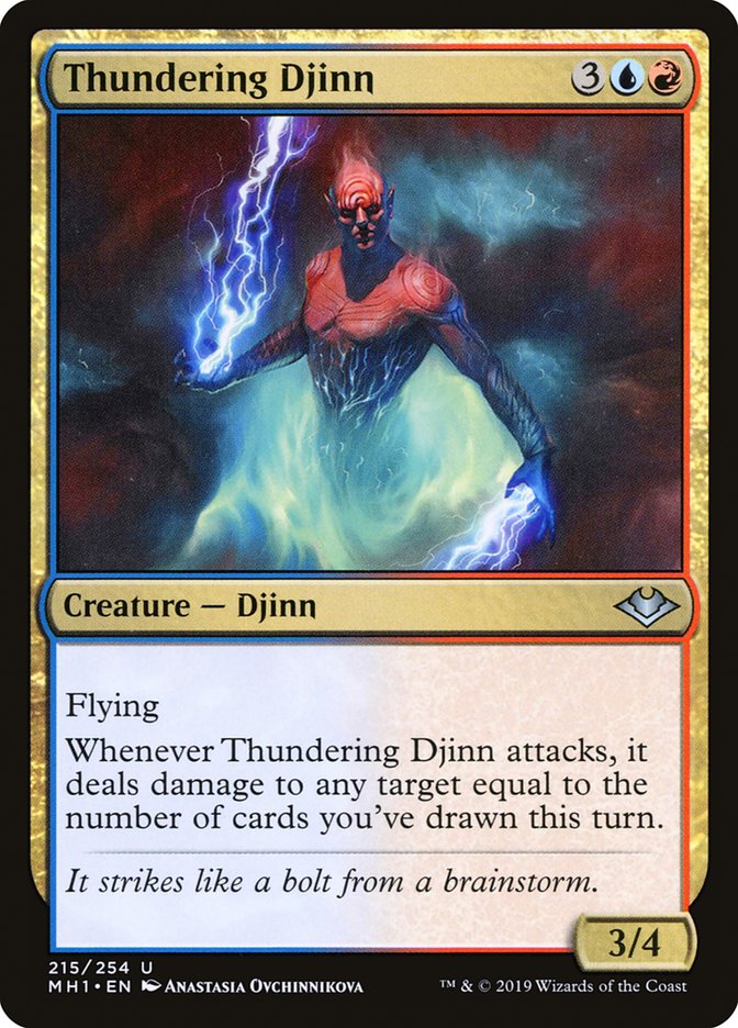 Thundering Djinn [Modern Horizons] MTG Single Magic: The Gathering    | Red Claw Gaming