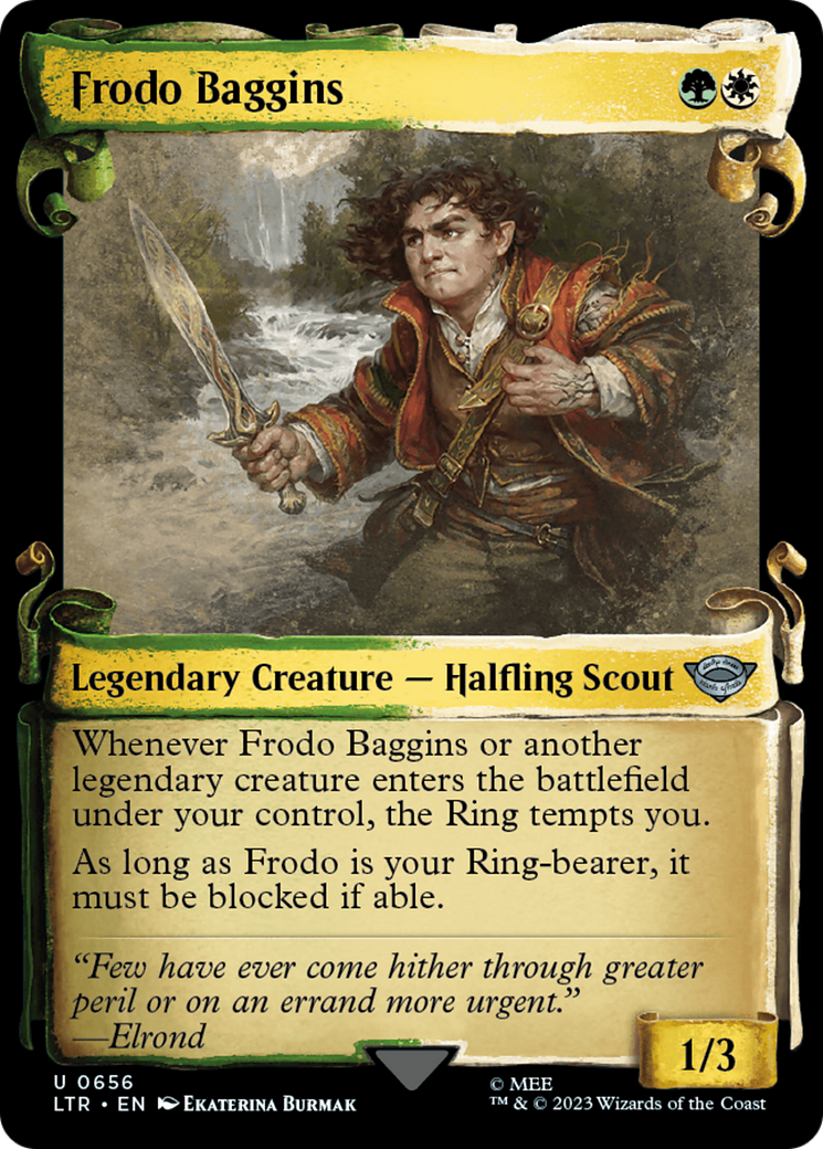 Frodo Baggins [The Lord of the Rings: Tales of Middle-Earth Showcase Scrolls] MTG Single Magic: The Gathering | Red Claw Gaming