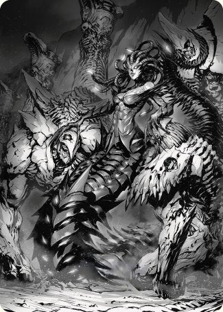 Vraska, Betrayal's Sting Art Card [Phyrexia: All Will Be One Art Series] MTG Single Magic: The Gathering | Red Claw Gaming