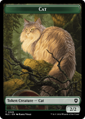 Elemental // Cat Double-Sided Token [Bloomburrow Commander Tokens] MTG Single Magic: The Gathering | Red Claw Gaming