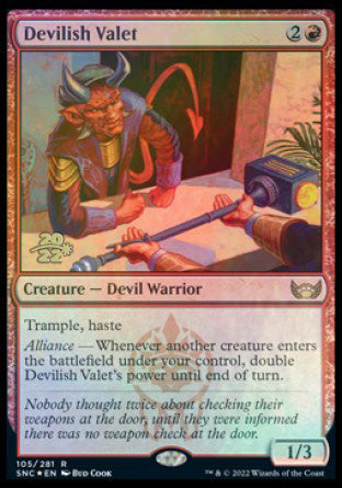 Devilish Valet [Streets of New Capenna Prerelease Promos] MTG Single Magic: The Gathering | Red Claw Gaming