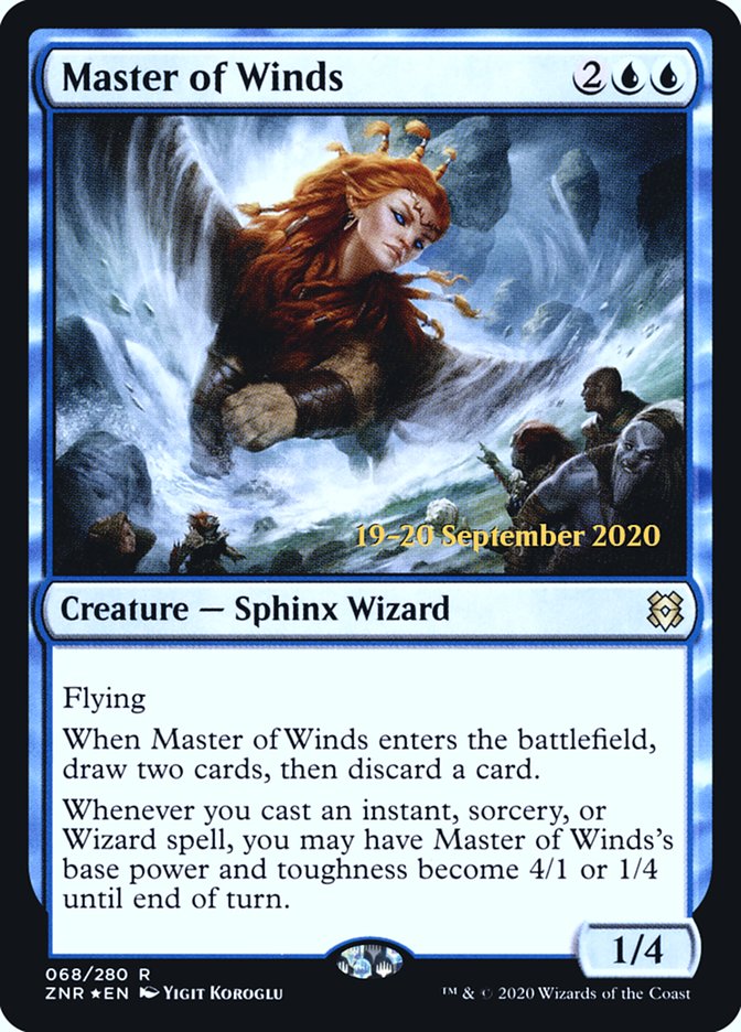 Master of Winds [Zendikar Rising Prerelease Promos] MTG Single Magic: The Gathering | Red Claw Gaming