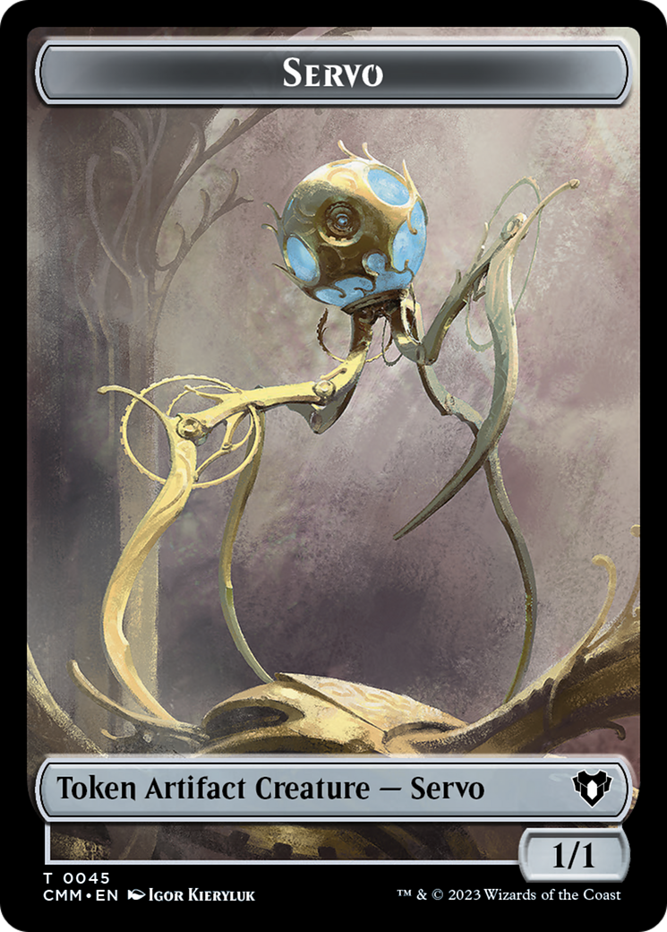 Servo // Elf Druid Double-Sided Token [Commander Masters Tokens] MTG Single Magic: The Gathering    | Red Claw Gaming