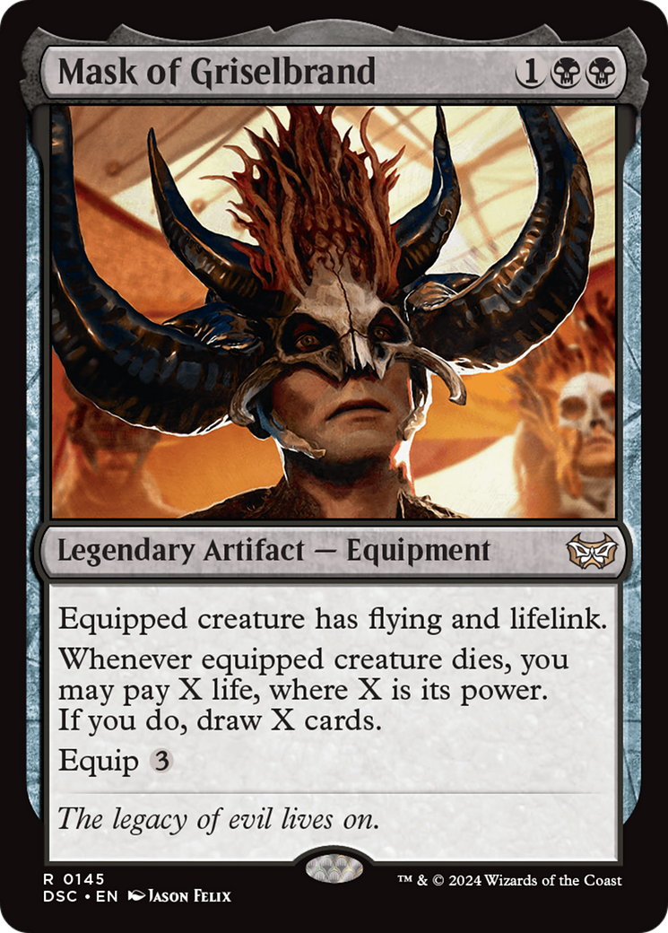 Mask of Griselbrand [Duskmourn: House of Horror Commander] MTG Single Magic: The Gathering | Red Claw Gaming