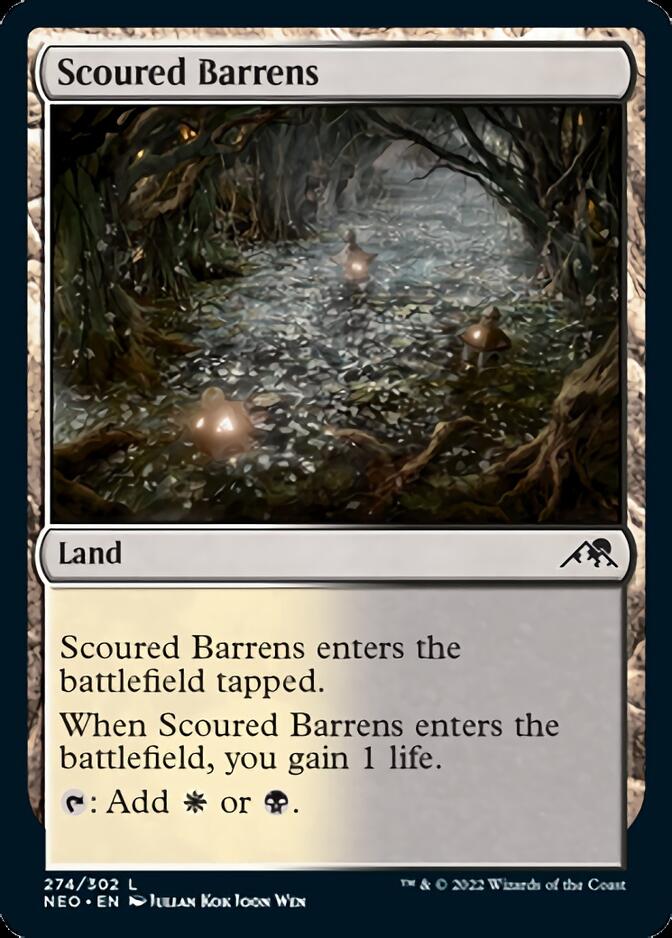 Scoured Barrens [Kamigawa: Neon Dynasty] MTG Single Magic: The Gathering    | Red Claw Gaming
