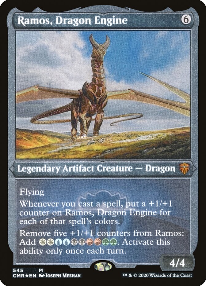 Ramos, Dragon Engine (Etched) [Commander Legends] MTG Single Magic: The Gathering | Red Claw Gaming