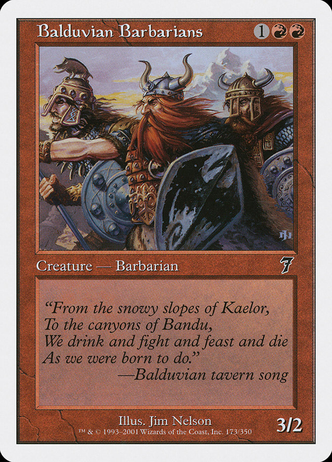 Balduvian Barbarians [Seventh Edition] MTG Single Magic: The Gathering | Red Claw Gaming