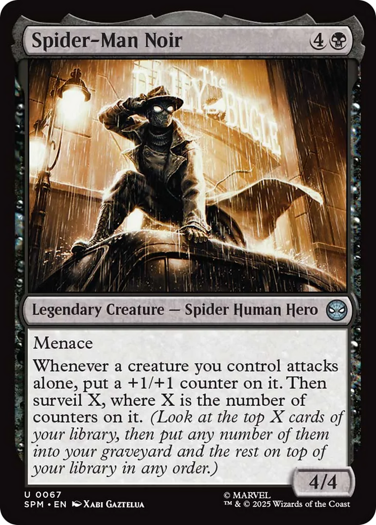 Spider-Man Noir [Marvel's Spider-Man] MTG Single Magic: The Gathering | Red Claw Gaming
