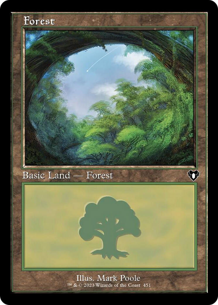 Forest (451) (Retro) [Commander Masters] MTG Single Magic: The Gathering | Red Claw Gaming