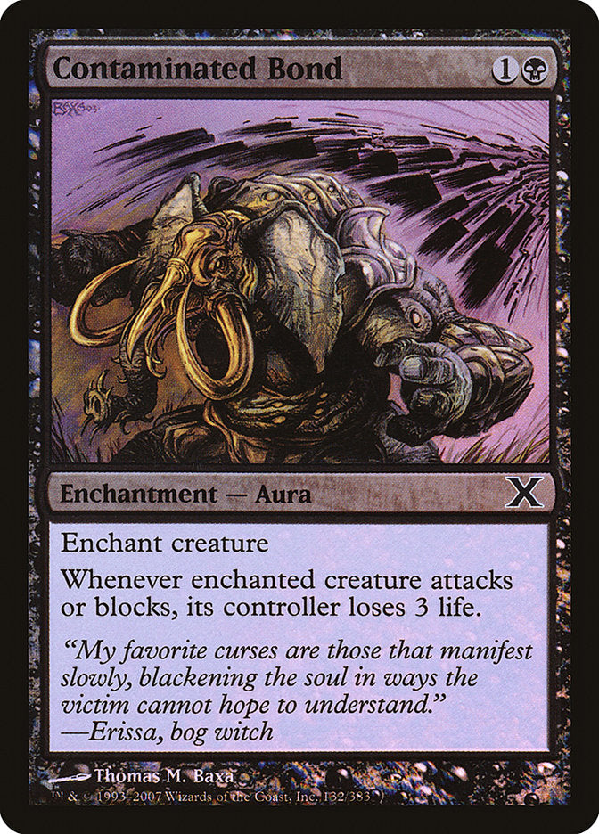 Contaminated Bond (Premium Foil) [Tenth Edition] MTG Single Magic: The Gathering | Red Claw Gaming