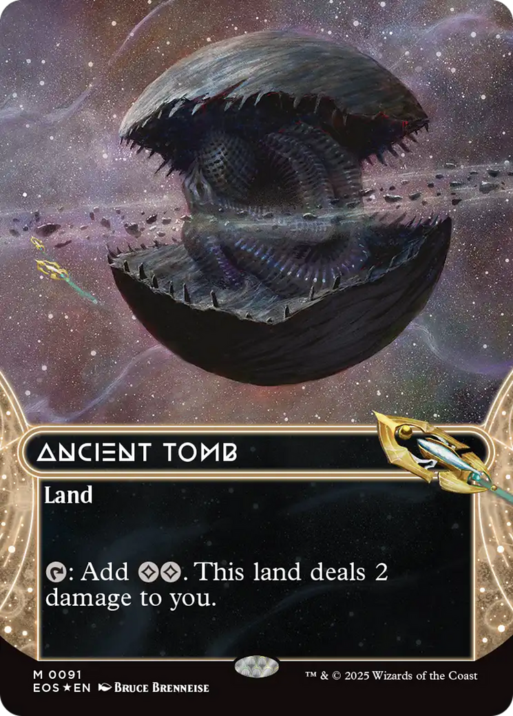 Ancient Tomb (0091) (Borderless) (Galaxy Foil) [Edge of Eternities: Stellar Sights] MTG Single Magic: The Gathering | Red Claw Gaming