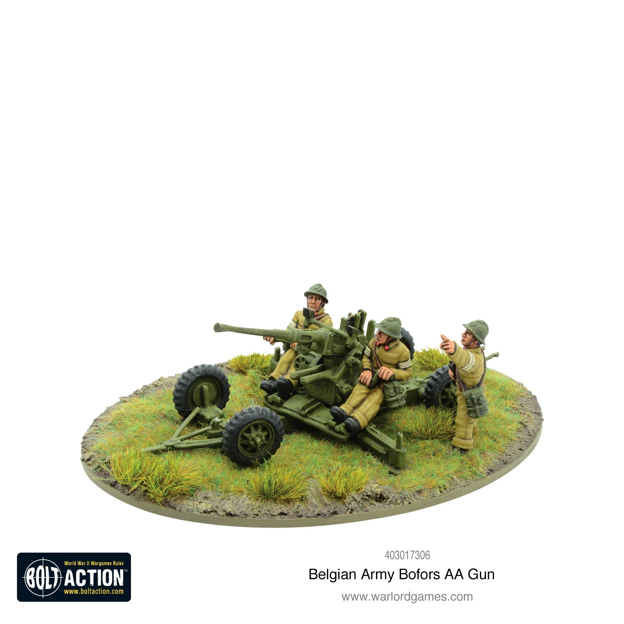 Belgian Army Bofors AA gun Belgian Warlord Games | Red Claw Gaming