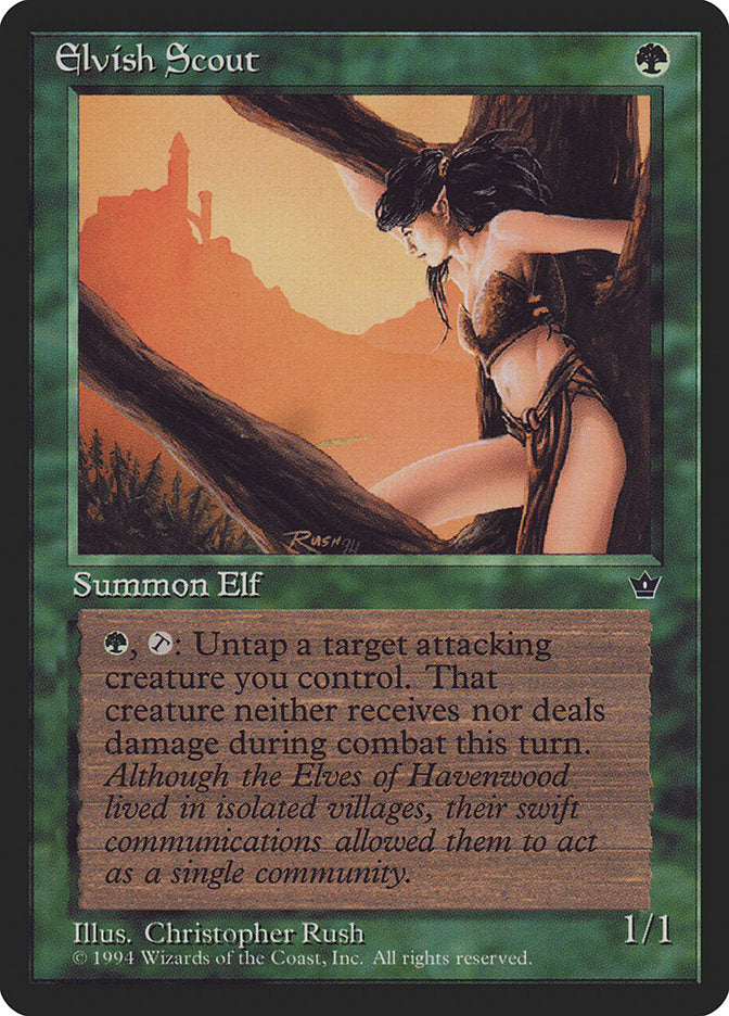 Elvish Scout (Christopher Rush) [Fallen Empires] MTG Single Magic: The Gathering | Red Claw Gaming