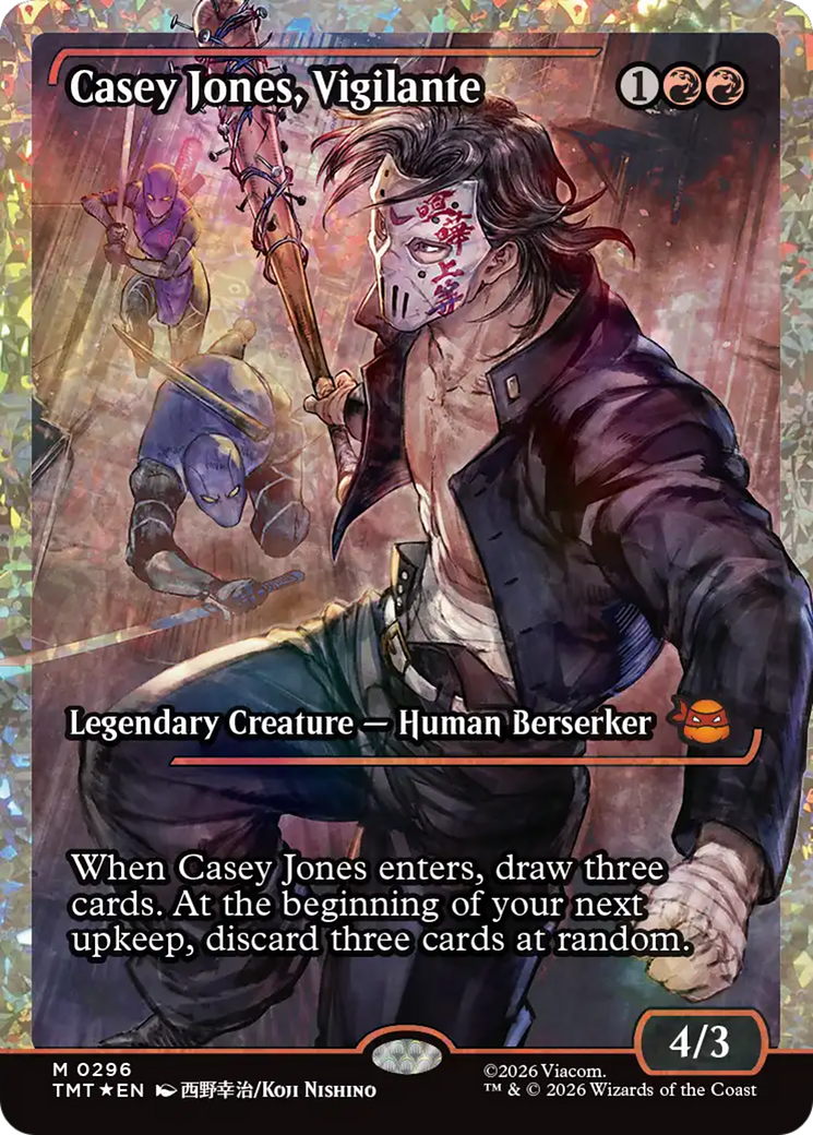Casey Jones, Vigilante (0296) (Showcase) (Fracture Foil) [Teenage Mutant Ninja Turtles] MTG Single Magic: The Gathering | Red Claw Gaming