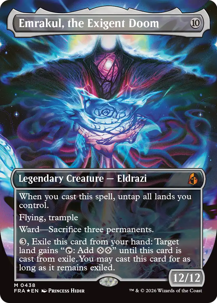 Emrakul, the Exigent Doom (Borderless) [Reality Fracture] | Red Claw Gaming