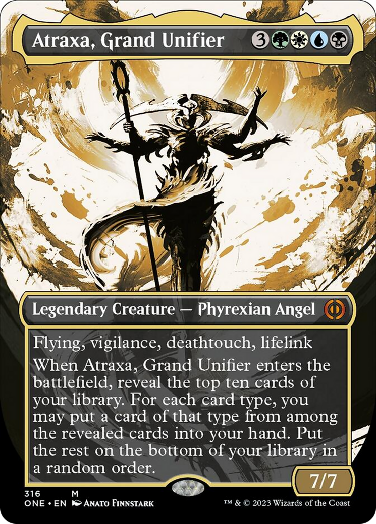 Atraxa, Grand Unifier (Borderless Ichor) [Phyrexia: All Will Be One] MTG Single Magic: The Gathering | Red Claw Gaming