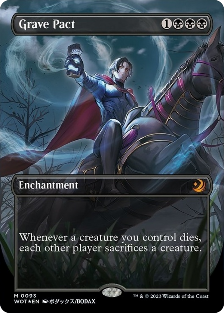 Grave Pact (Anime Borderless) (Confetti Foil) [Wilds of Eldraine: Enchanting Tales] MTG Single Magic: The Gathering | Red Claw Gaming