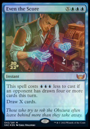 Even the Score [Streets of New Capenna Prerelease Promos] MTG Single Magic: The Gathering | Red Claw Gaming