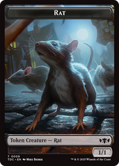 Human // Rat Double-Sided Token [Tarkir: Dragonstorm Commander Tokens] MTG Single Magic: The Gathering | Red Claw Gaming
