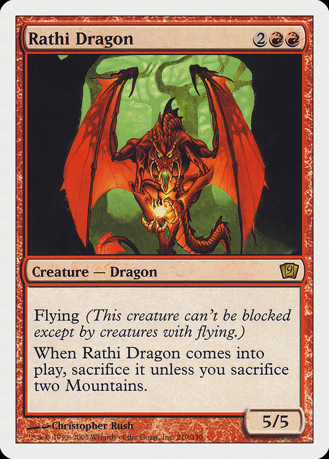 Rathi Dragon (9th Edition) [Oversize Cards] MTG Single Magic: The Gathering | Red Claw Gaming