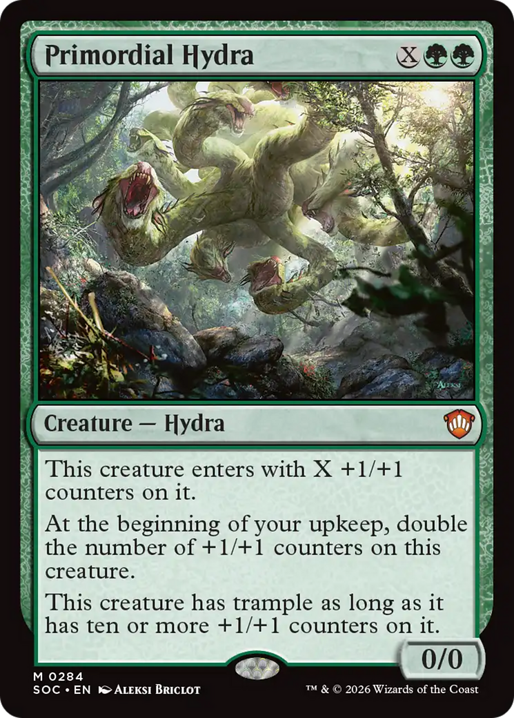 Primordial Hydra [Secrets of Strixhaven Commander] MTG Single Magic: The Gathering | Red Claw Gaming