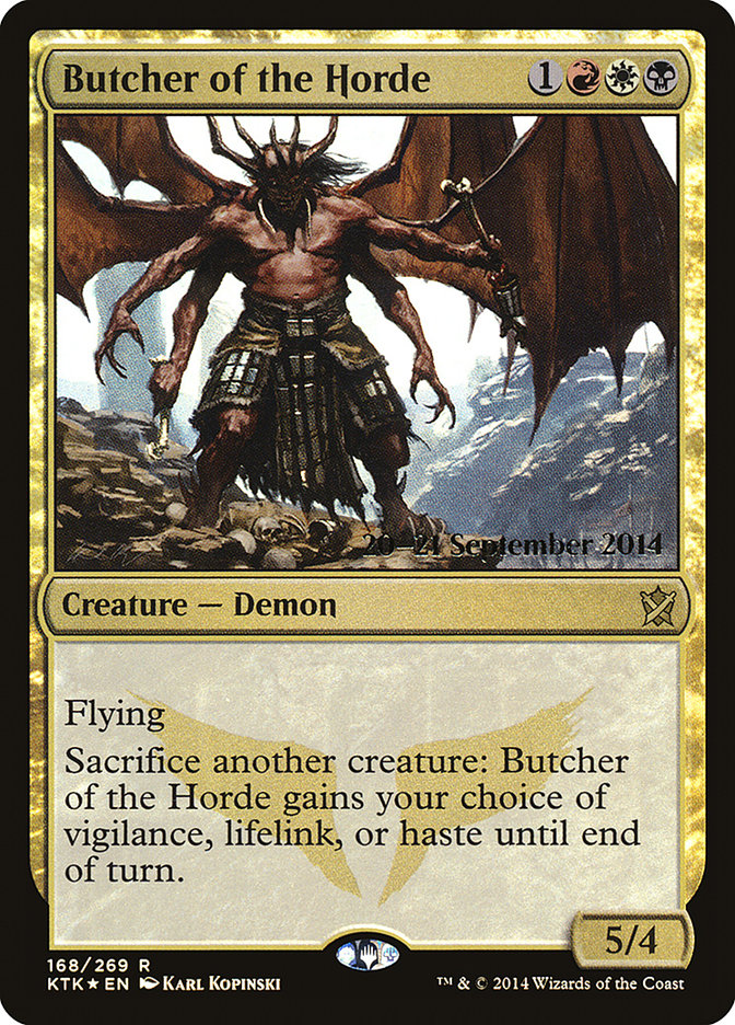 Butcher of the Horde [Khans of Tarkir Prerelease Promos] MTG Single Magic: The Gathering | Red Claw Gaming