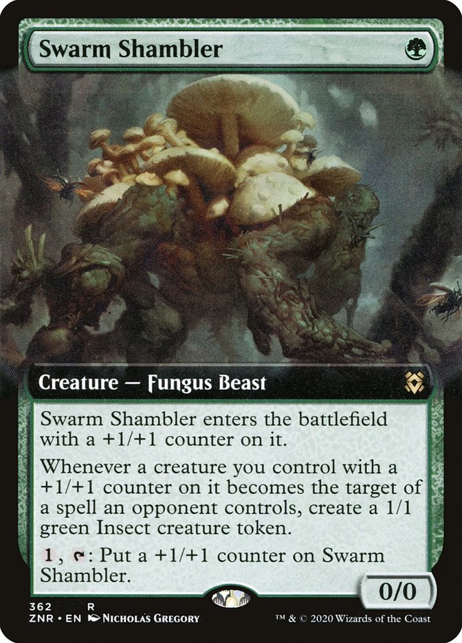 Swarm Shambler (Extended Art) [Zendikar Rising] MTG Single Magic: The Gathering | Red Claw Gaming