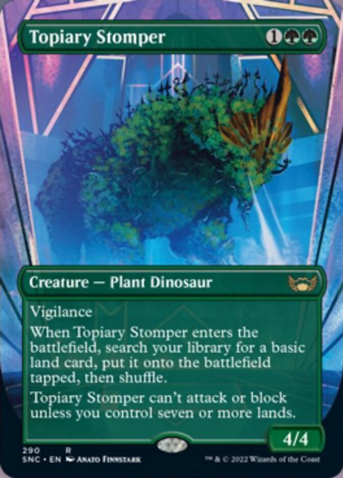 Topiary Stomper (Borderless Alternate Art) [Streets of New Capenna] MTG Single Magic: The Gathering | Red Claw Gaming