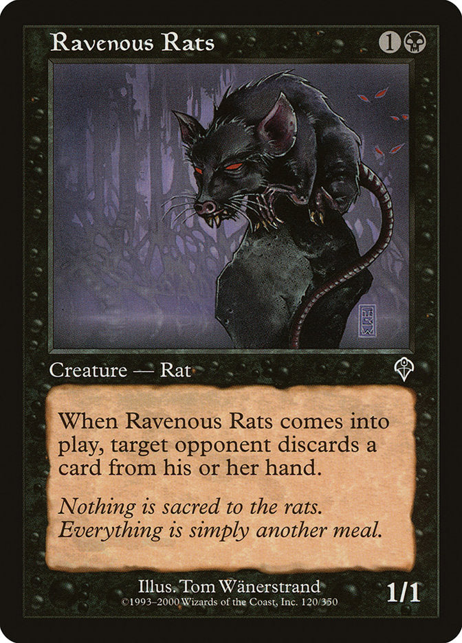 Ravenous Rats [Invasion] MTG Single Magic: The Gathering | Red Claw Gaming