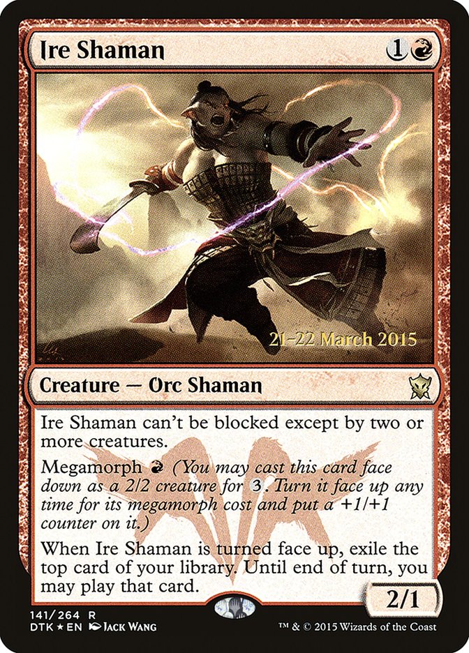 Ire Shaman [Dragons of Tarkir Prerelease Promos] MTG Single Magic: The Gathering | Red Claw Gaming