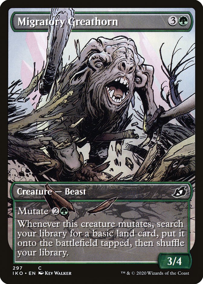 Migratory Greathorn (Showcase) [Ikoria: Lair of Behemoths] MTG Single Magic: The Gathering | Red Claw Gaming