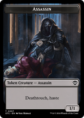 Assassin // Food Double-Sided Token [Outlaws of Thunder Junction Commander Tokens] MTG Single Magic: The Gathering    | Red Claw Gaming