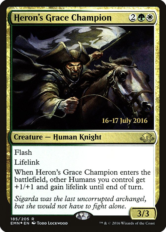 Heron's Grace Champion [Eldritch Moon Prerelease Promos] MTG Single Magic: The Gathering | Red Claw Gaming