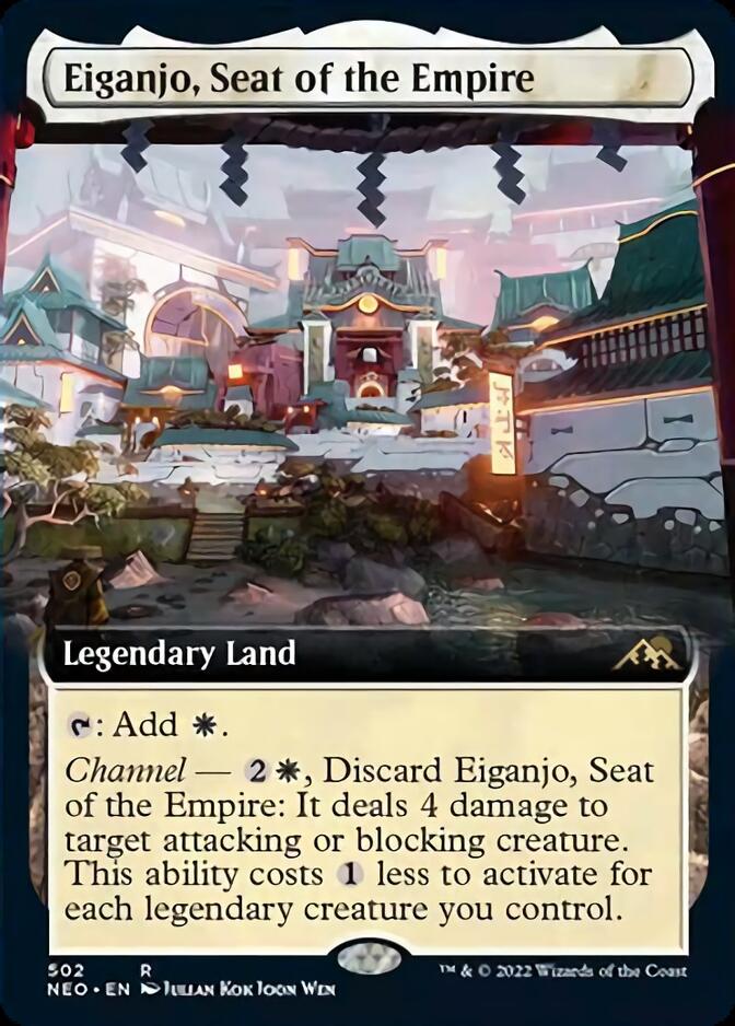 Eiganjo, Seat of the Empire (Extended Art) [Kamigawa: Neon Dynasty] MTG Single Magic: The Gathering    | Red Claw Gaming