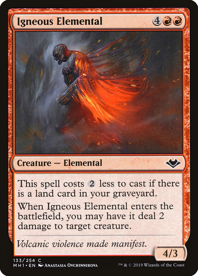 Igneous Elemental [Modern Horizons] MTG Single Magic: The Gathering    | Red Claw Gaming
