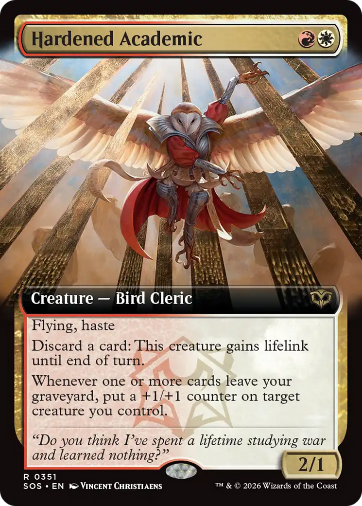 Hardened Academic (Extended Art) [Secrets of Strixhaven] MTG Single Magic: The Gathering | Red Claw Gaming