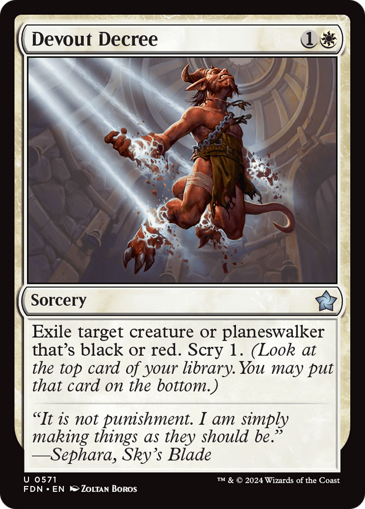 Devout Decree [Foundations] MTG Single Magic: The Gathering | Red Claw Gaming
