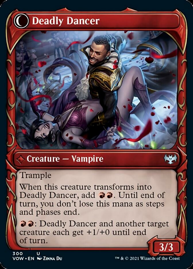 Alluring Suitor // Deadly Dancer (Showcase Fang Frame) [Innistrad: Crimson Vow] MTG Single Magic: The Gathering | Red Claw Gaming