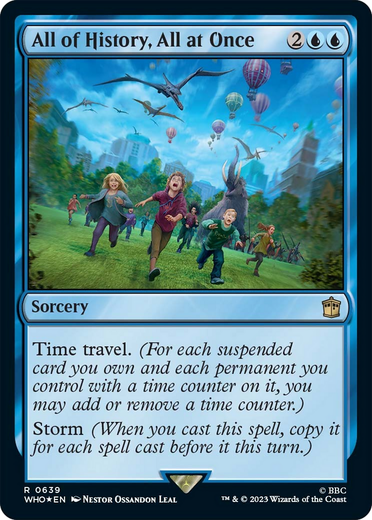 All of History, All at Once (Surge Foil) [Doctor Who] MTG Single Magic: The Gathering    | Red Claw Gaming