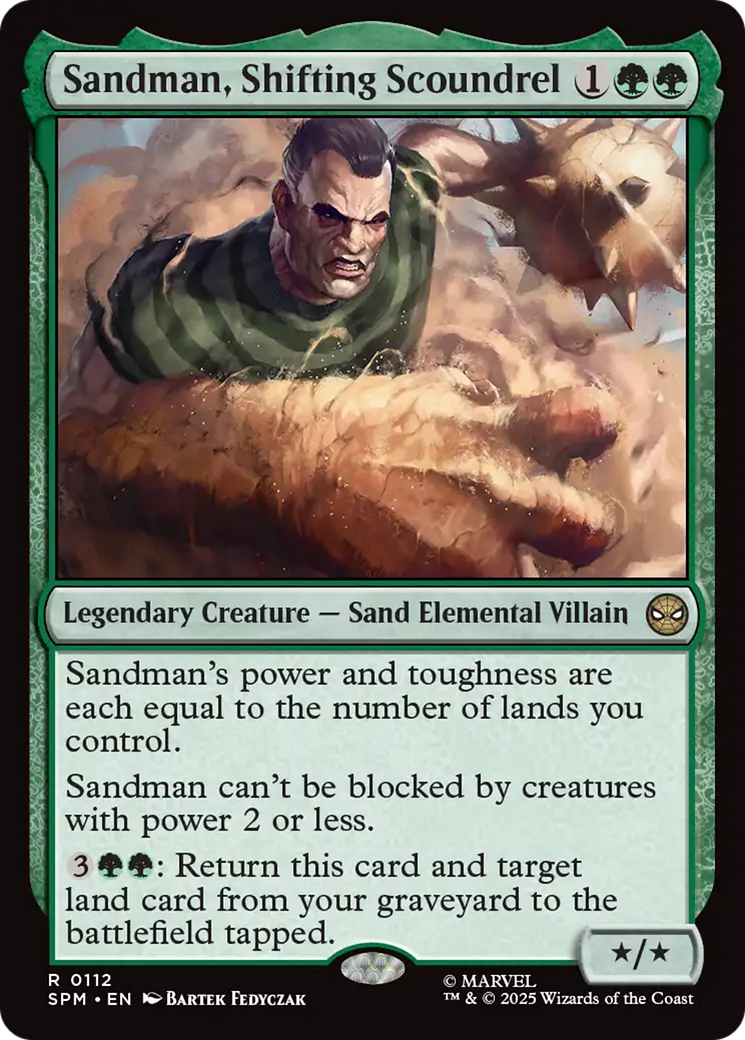 Sandman, Shifting Scoundrel [Marvel's Spider-Man] MTG Single Magic: The Gathering | Red Claw Gaming