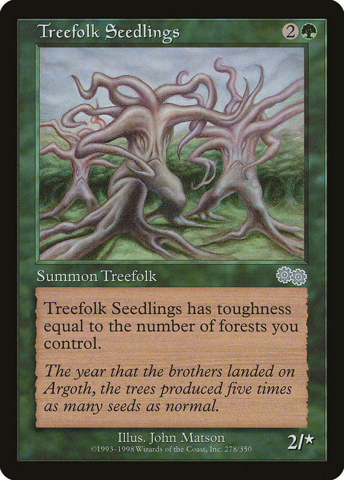 Treefolk Seedlings [Urza's Saga] MTG Single Magic: The Gathering | Red Claw Gaming