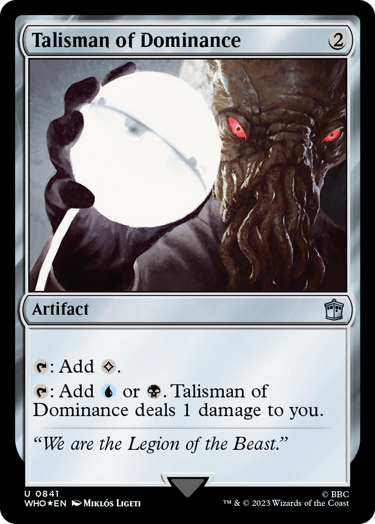 Talisman of Dominance (Surge Foil) [Doctor Who] MTG Single Magic: The Gathering | Red Claw Gaming