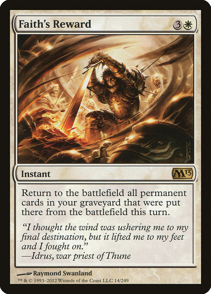 Faith's Reward [Magic 2013] MTG Single Magic: The Gathering | Red Claw Gaming