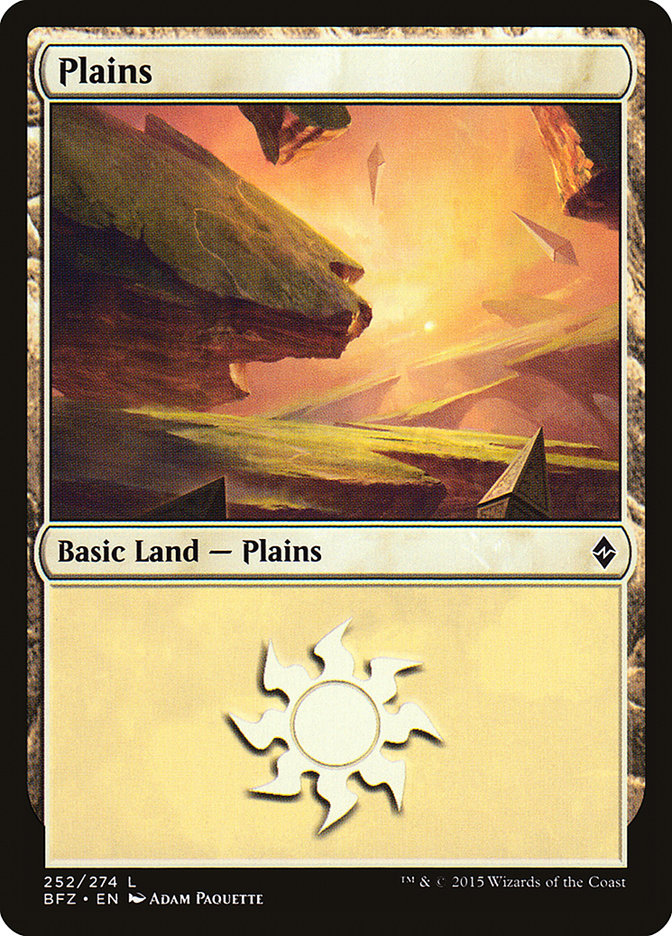 Plains (252) [Battle for Zendikar] MTG Single Magic: The Gathering | Red Claw Gaming