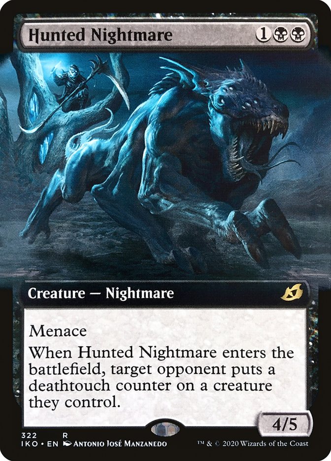 Hunted Nightmare (Extended Art) [Ikoria: Lair of Behemoths] MTG Single Magic: The Gathering | Red Claw Gaming