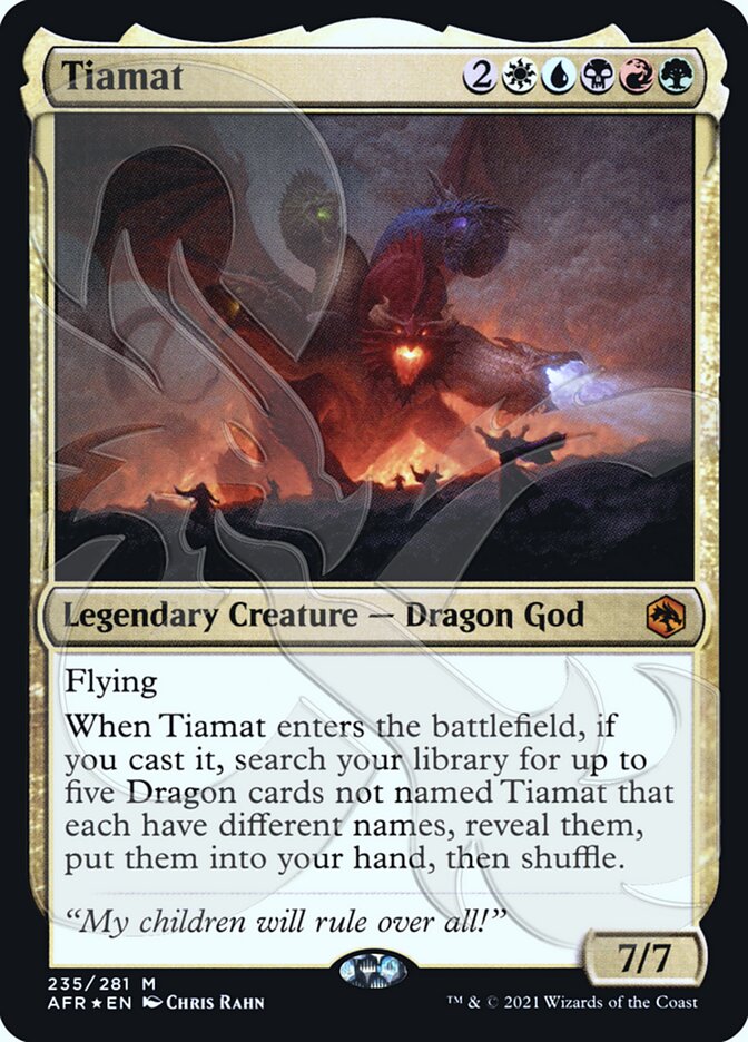 Tiamat (Ampersand Promo) [Dungeons & Dragons: Adventures in the Forgotten Realms Promos] MTG Single Magic: The Gathering | Red Claw Gaming