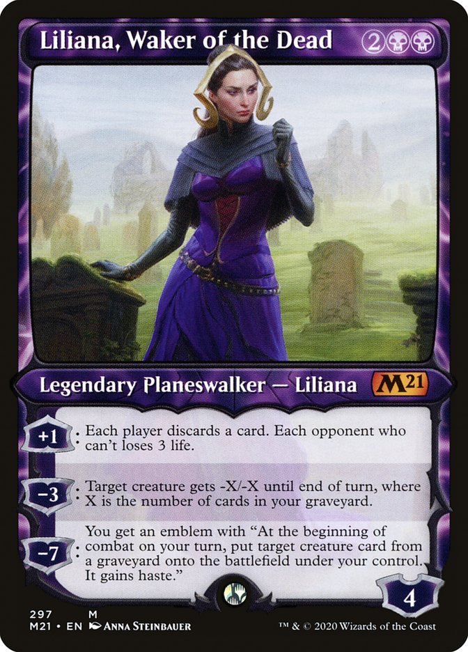 Liliana, Waker of the Dead (Showcase) [Core Set 2021] MTG Single Magic: The Gathering | Red Claw Gaming